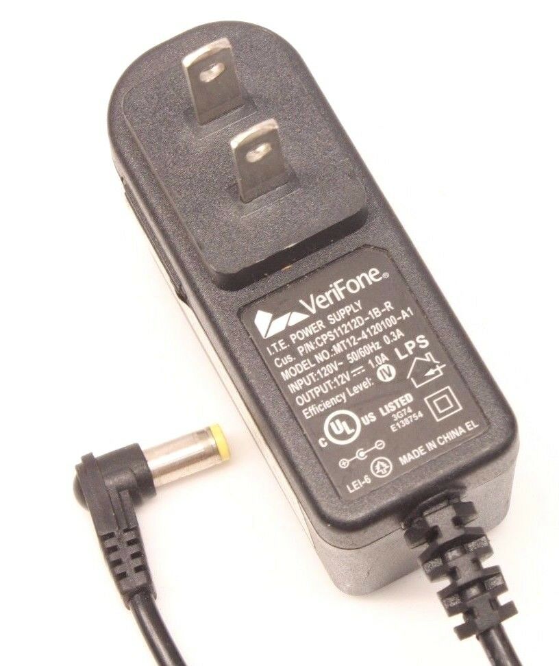 Brand New VeriFone MT12-4120100-A1 CPS11212D-1B-R 12V 1.0A AC DC Power Supply Adapter Charger